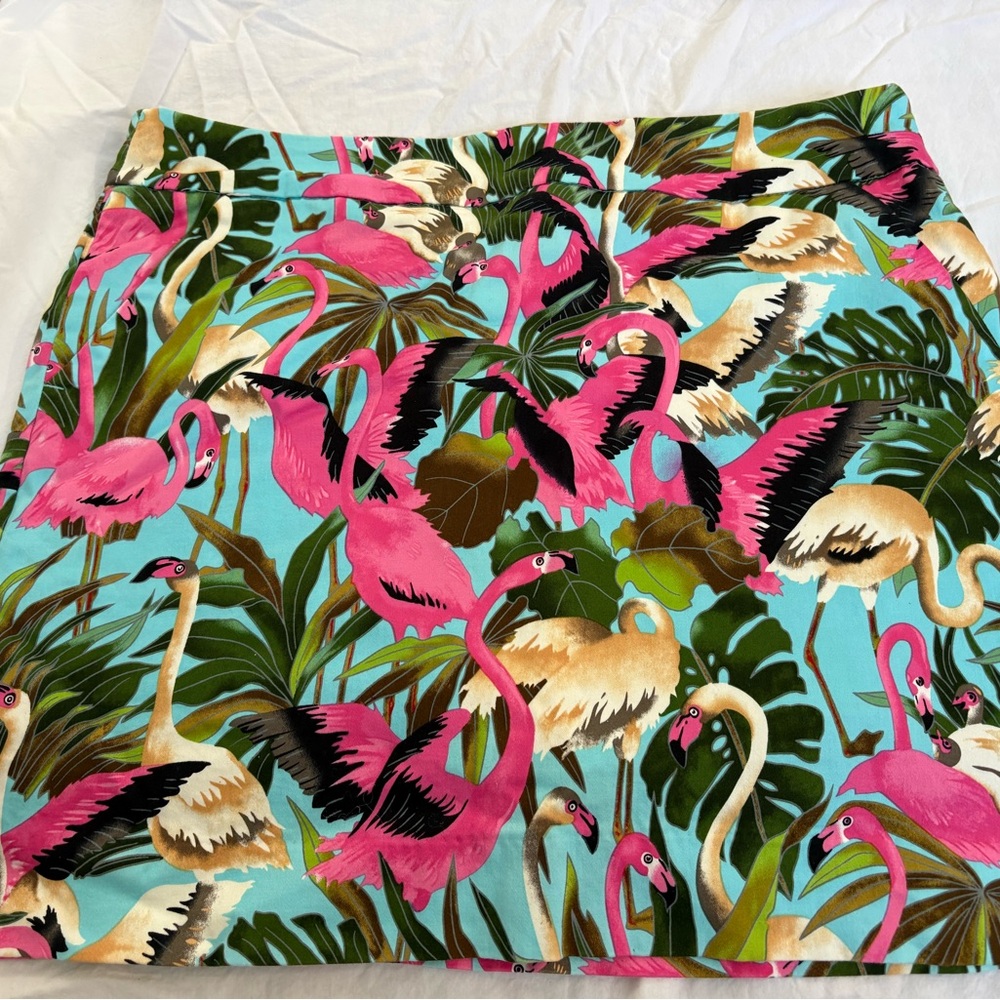 Loudmouth Tropical Flamingo Print golf skort size 12
